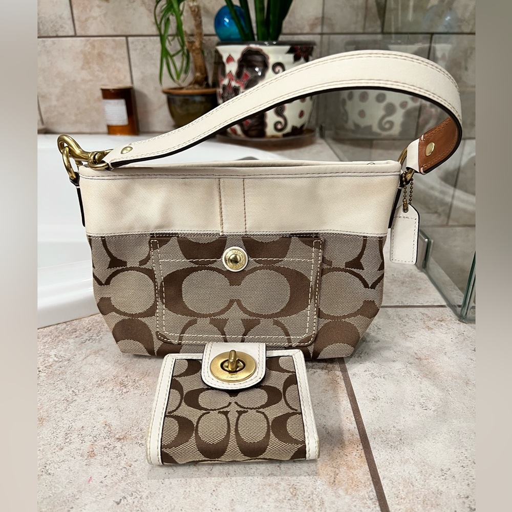 Coach Small Handbag with Matching Wallet